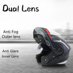 Flip-Up Modular Motorcycle Helmet for Comfortable Commuting