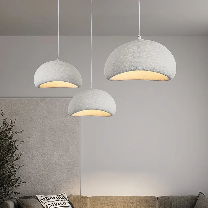 Nastavitelný závěsný lustr Nordic WabiSabi s LED do jídelny