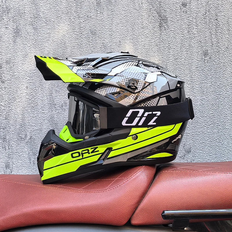 Off-Road Racing Helmet with Removable Visor