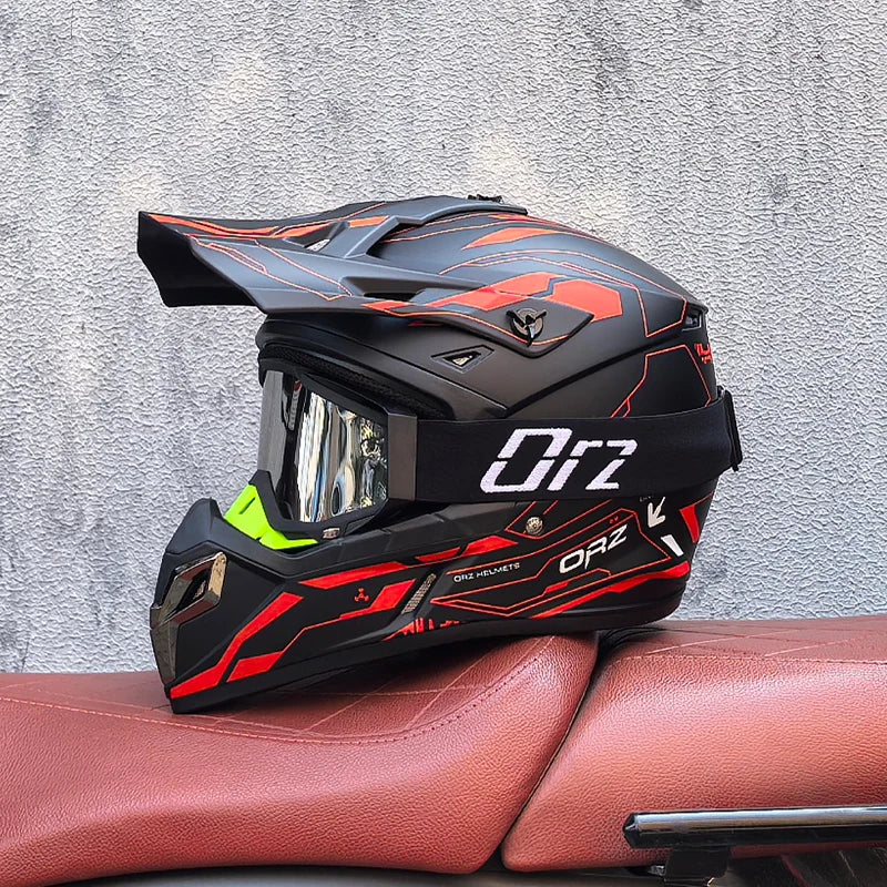 Off-Road Racing Helmet with Removable Visor