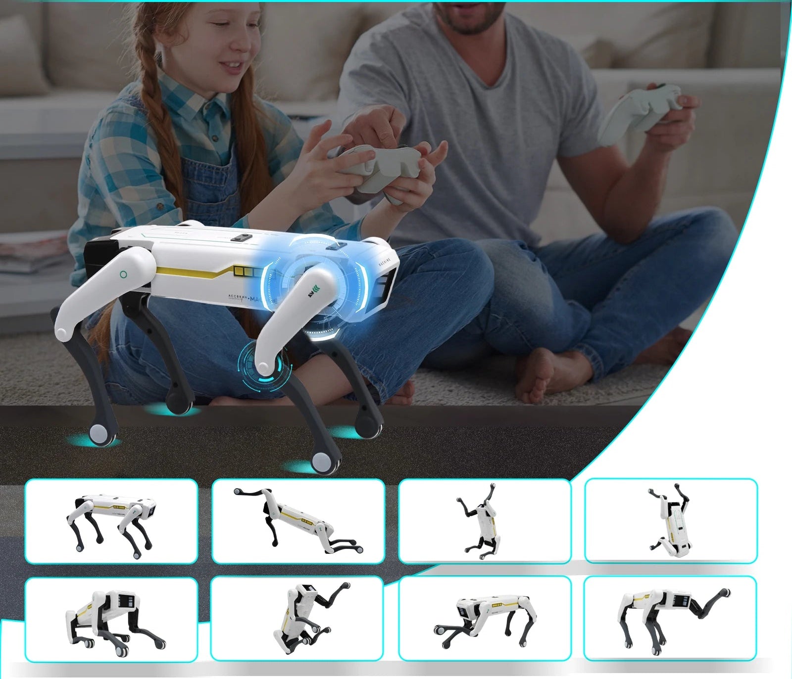 Chytrý AI robotický pes s hlasovým ovládáním a dálkovým ovládáním