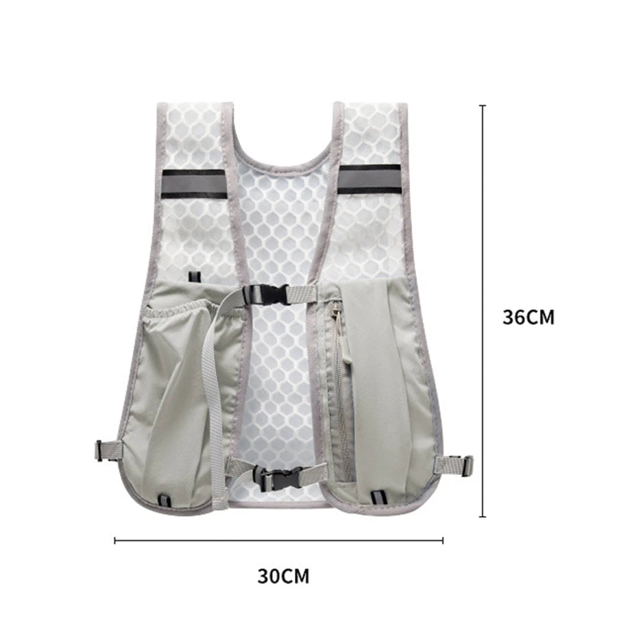 Bolsa Peitoral Reflectora para Corrida e Ciclismo Colete de Armazenamento