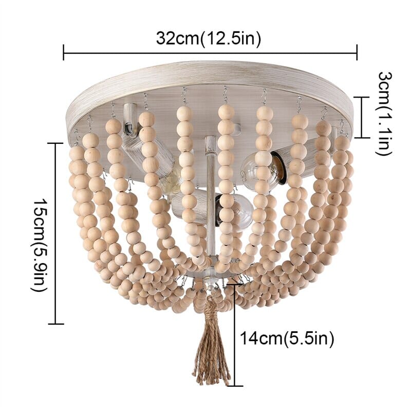 Lampada da soffitto in stile rustico