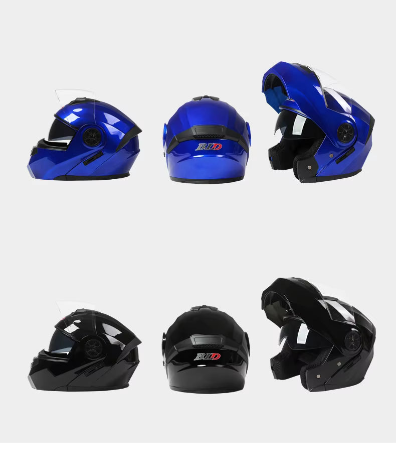 Flip-Up Modular Motorcycle Helmet for Comfortable Commuting