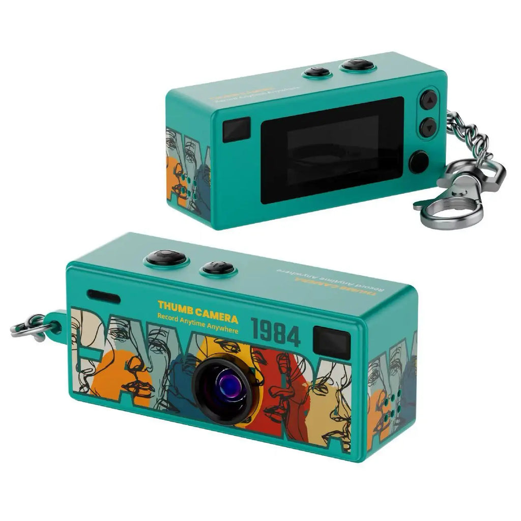 Retro brelok z kamerą 1080P z sensorem CCD, wbudowaną lampą błyskową i obsługą karty MicroSD 128GB