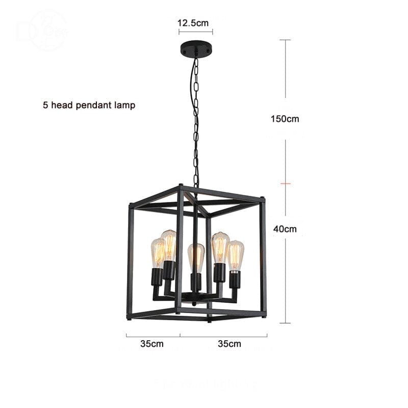 Lampadario da pranzo in stile rustico