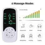 TENS stimulátor hat mód és tíz intenzitásszinttel testmasszázshoz és relaxációhoz