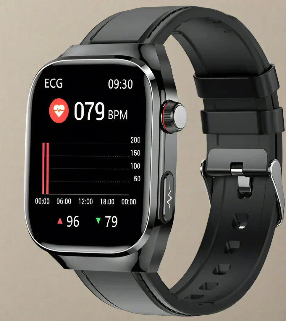 AeroPulse Health Watch Bluetooth For Blood Sugar Uric Acid ECG PPG