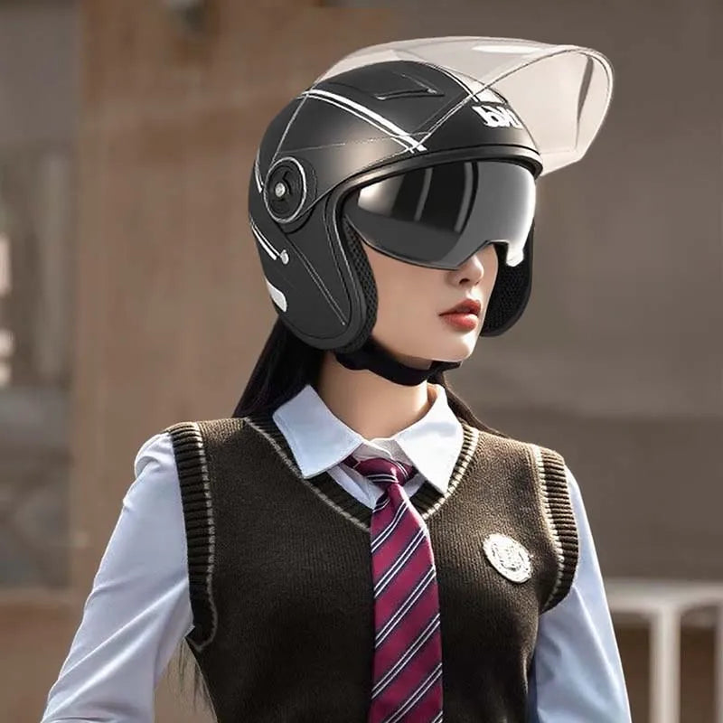 Flip-Up Modular Motorcycle Helmet With Dual Visors DOT And ECE Certified