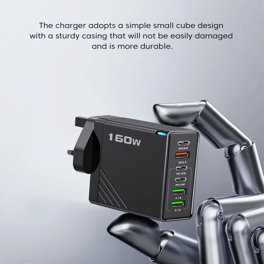 160W USB-C Mehrfachanschluss-Wandladegerät und Powerstation
