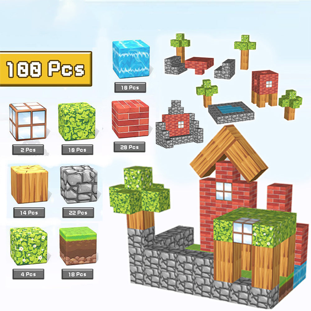 Set di Blocchi Magnetici STEM per Bambini Kit di Apprendimento Creativo