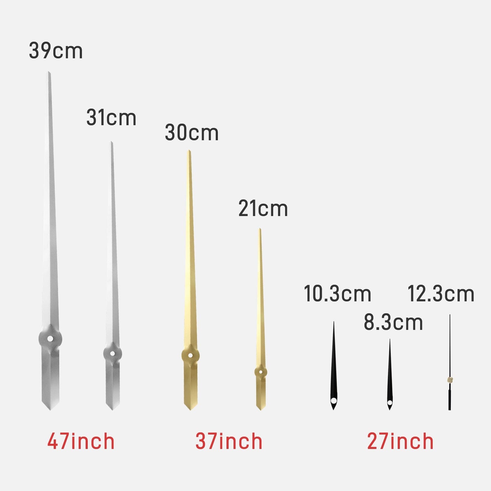 Zegar ścienny 3D ze złotego akrylu