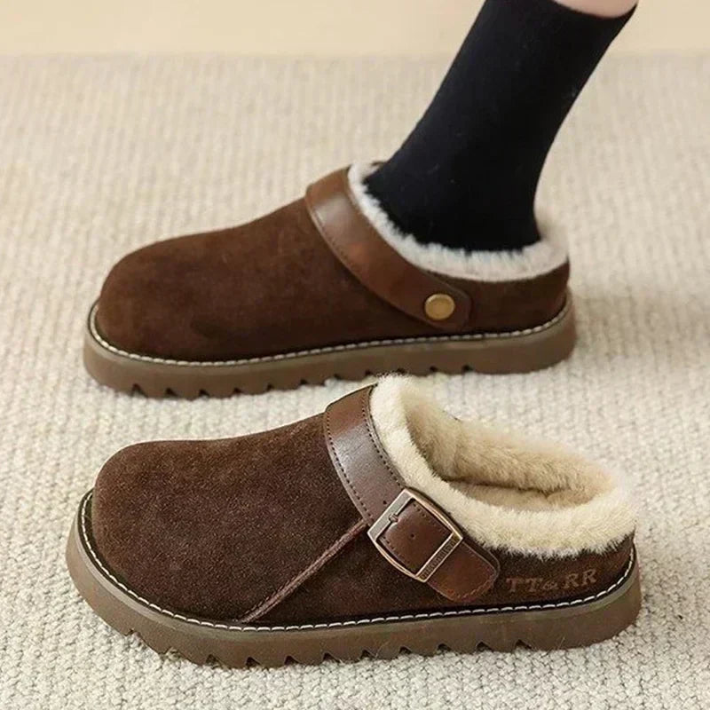 CozyCloud Kvinders Tøfler med Blødt For og Slip-On Clogs til Hjemmets Komfort