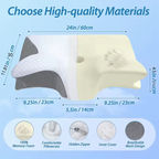Cuscino per il collo in memory foam 2 in 1 per ogni tipo di dormiente