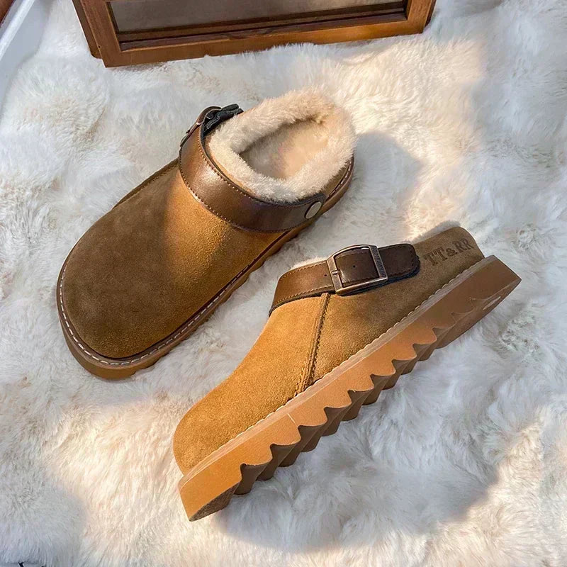 CozyCloud Kvinders Tøfler med Blødt For og Slip-On Clogs til Hjemmets Komfort