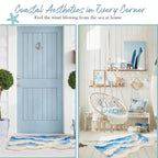 Marisyl Coastal Wave gewebter Teppich rutschfester Bodendekor