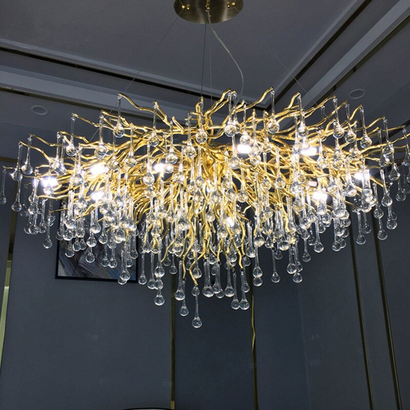Luminelle Gold Branch Crystal LED Chandelier | Petprovac