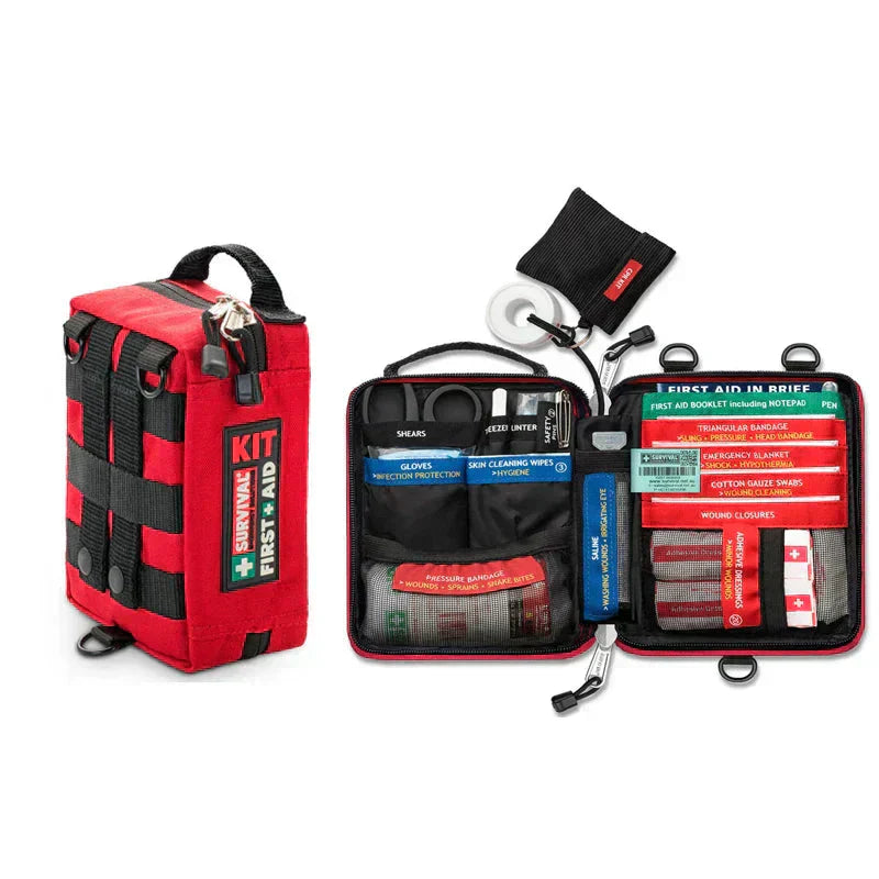 TerraGuard Kit di Primo Soccorso da Viaggio Borsa Medica Impermeabile Pro