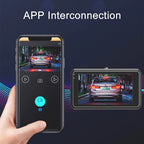Dash cam WiFi 1080P con doppie lenti anteriori e cabina