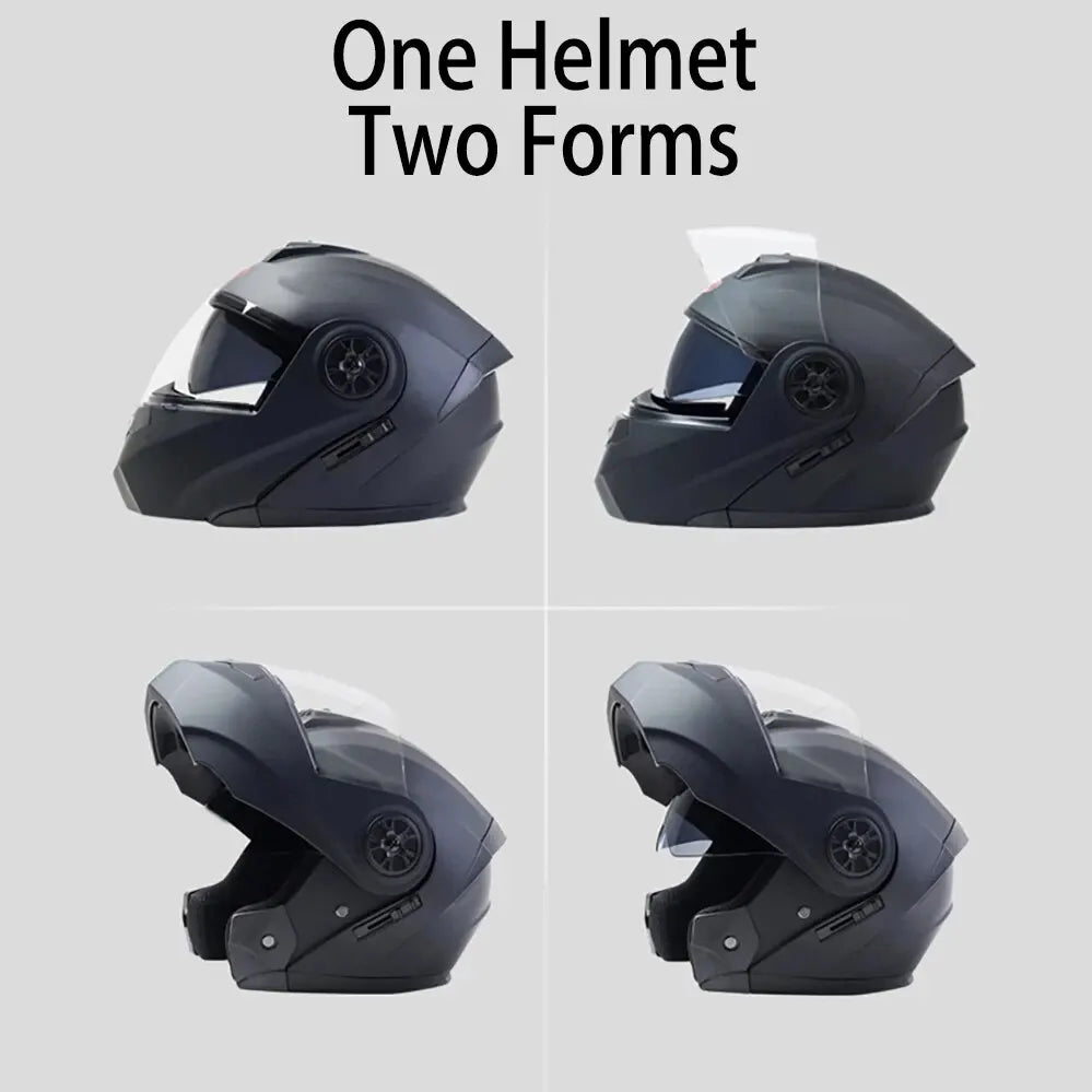 Flip-Up Modular Motorcycle Helmet for Comfortable Commuting