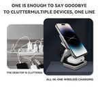 شاحن لاسلكي مغناطيسي صغير قابل للطي لأجهزة iPhone وAirPods