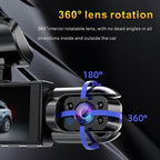 Dash cam WiFi 1080P con doppie lenti anteriori e cabina