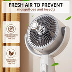 Trådløs oscillerende luftcirkulationsventilator med fjernbetjening og timer til hjemmekontoret