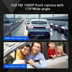 Dash cam WiFi 1080P con doppie lenti anteriori e cabina