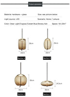Aurum Glas Design Loftlampe Moderne Ophæng