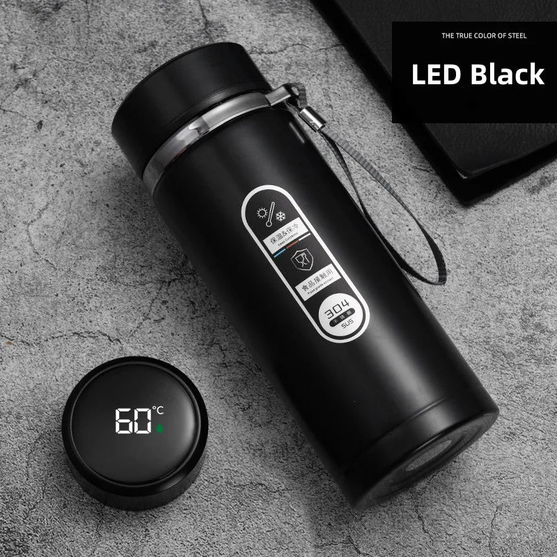 TempraBottle – Smart Thermos Bottle with LED Temperature Display (800ml–1L)