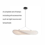 Lampadario a foglia LED in seta premium Lyra con bagliore nordico