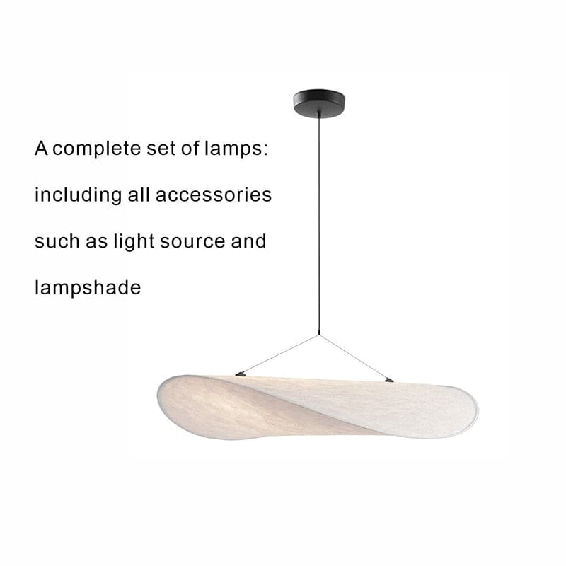 Lampadario a foglia LED in seta premium Lyra con bagliore nordico