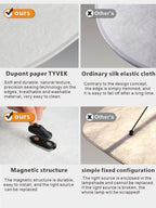 Lampadario a foglia LED in seta premium Lyra con bagliore nordico