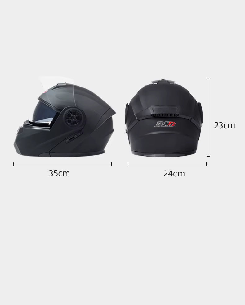 Flip-Up Modular Motorcycle Helmet for Comfortable Commuting