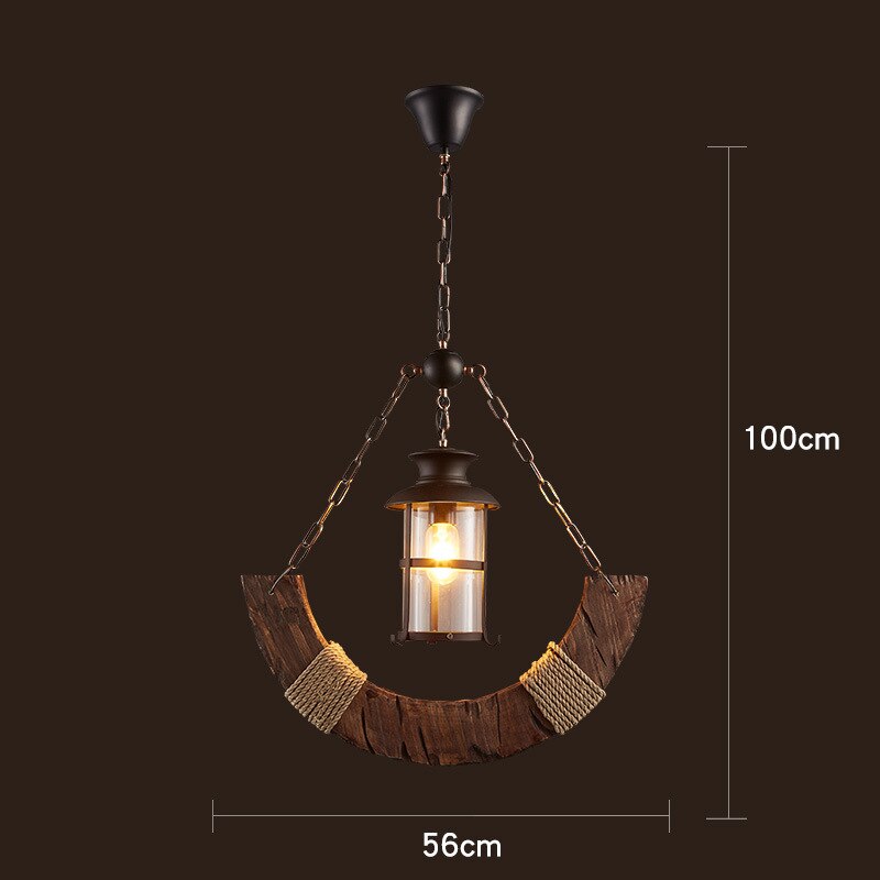 Vintage Industrial Wood LED Ceiling Light | Petprovac