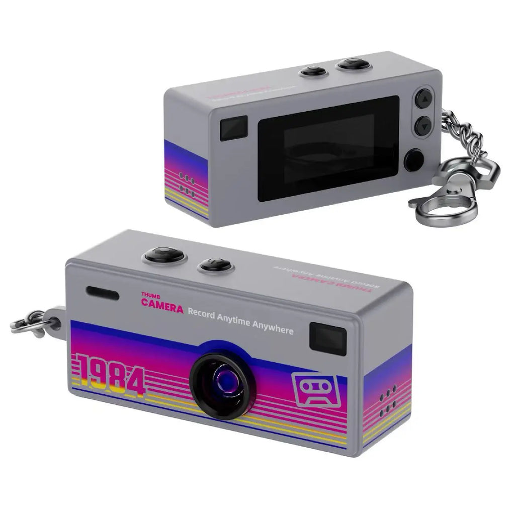 Retro brelok z kamerą 1080P z sensorem CCD, wbudowaną lampą błyskową i obsługą karty MicroSD 128GB