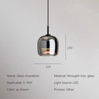 Nordisk glas LED-hänglampa för modern ljuskrona