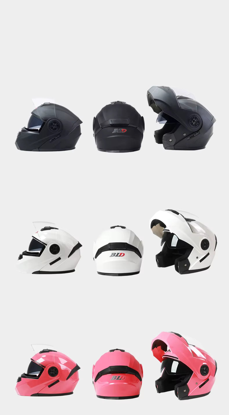 Flip-Up Modular Motorcycle Helmet for Comfortable Commuting