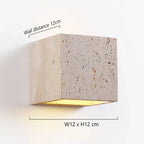 LumaStone Travertine Perforated Wall Sconce LED Lighting