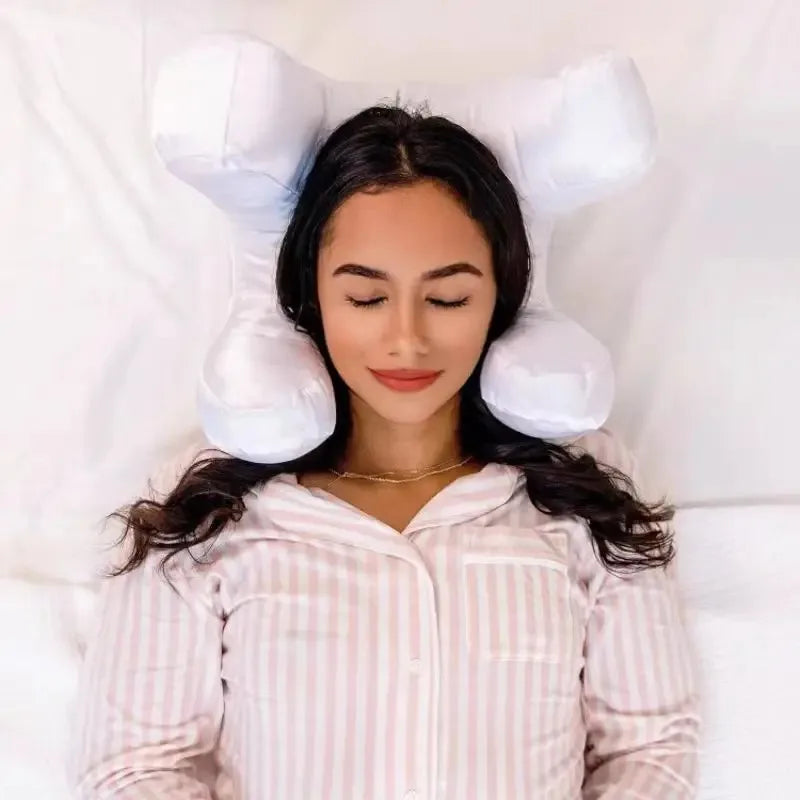 Almohada facial SylvaDream con funda de satén lujosa para cuatro posiciones para dormir