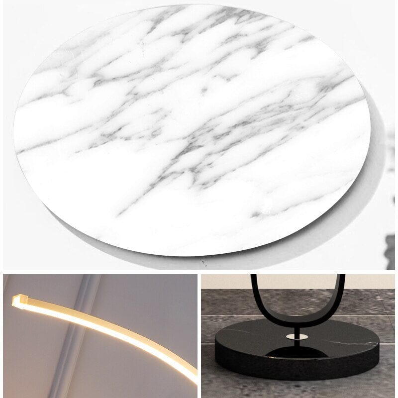Brinley | Lampada da terra con vassoio in marmo