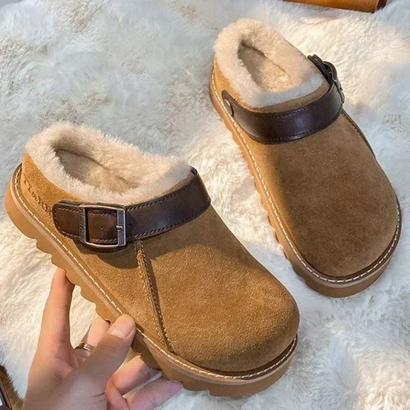 CozyCloud Kvinders Tøfler med Blødt For og Slip-On Clogs til Hjemmets Komfort