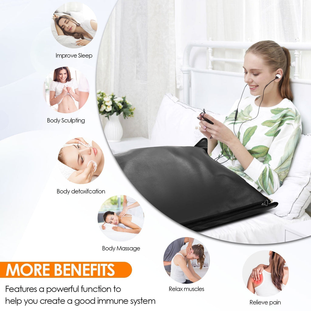 AureaHeat Infrarød Sauna Tæppe Bærbar Detox og Afslapning