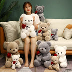 Miś BlossomWish i prezent z różą dla niej na Walentynki