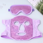 Cold and Hot Therapy Full Face Gel Bead Mask with Eye Compress