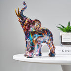 Aurella | Statuie Elefant Pictată Nordică | Petprovac