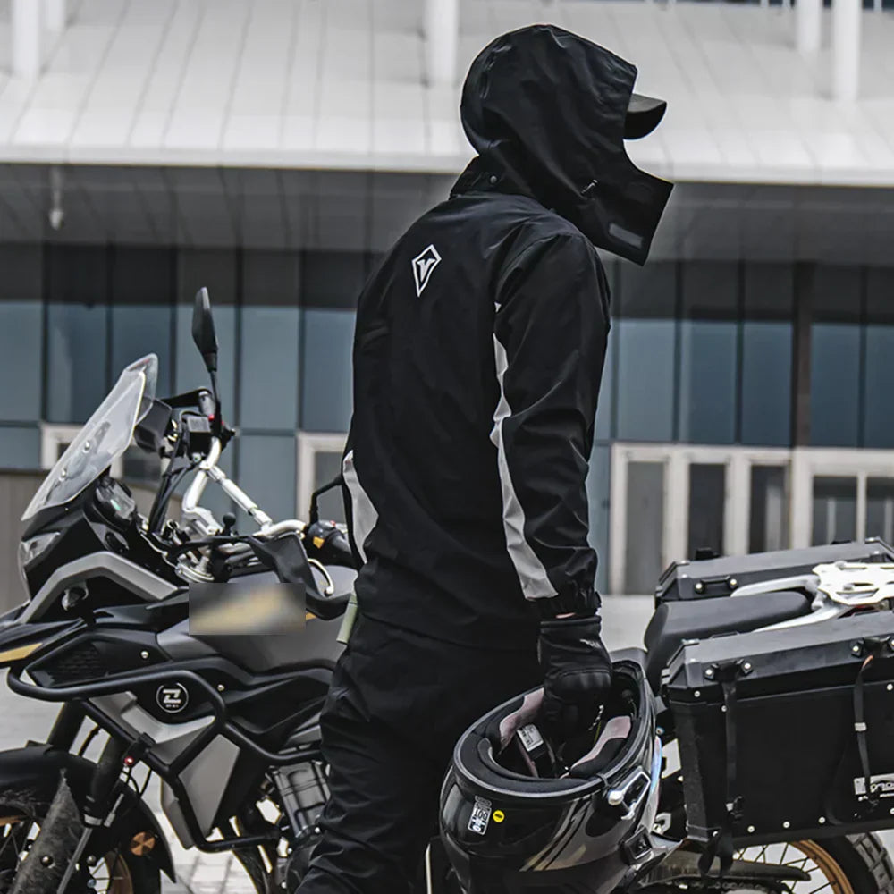 Leichte, atmungsaktive, wasserdichte Regenbekleidung für Motorradfahrer