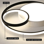 Oriselle | Hedendaagse Oneindige Ringen LED Plafondlamp | Petprovac