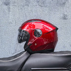 Lightweight 3/4 Motorcycle Helmet with Dual Visor