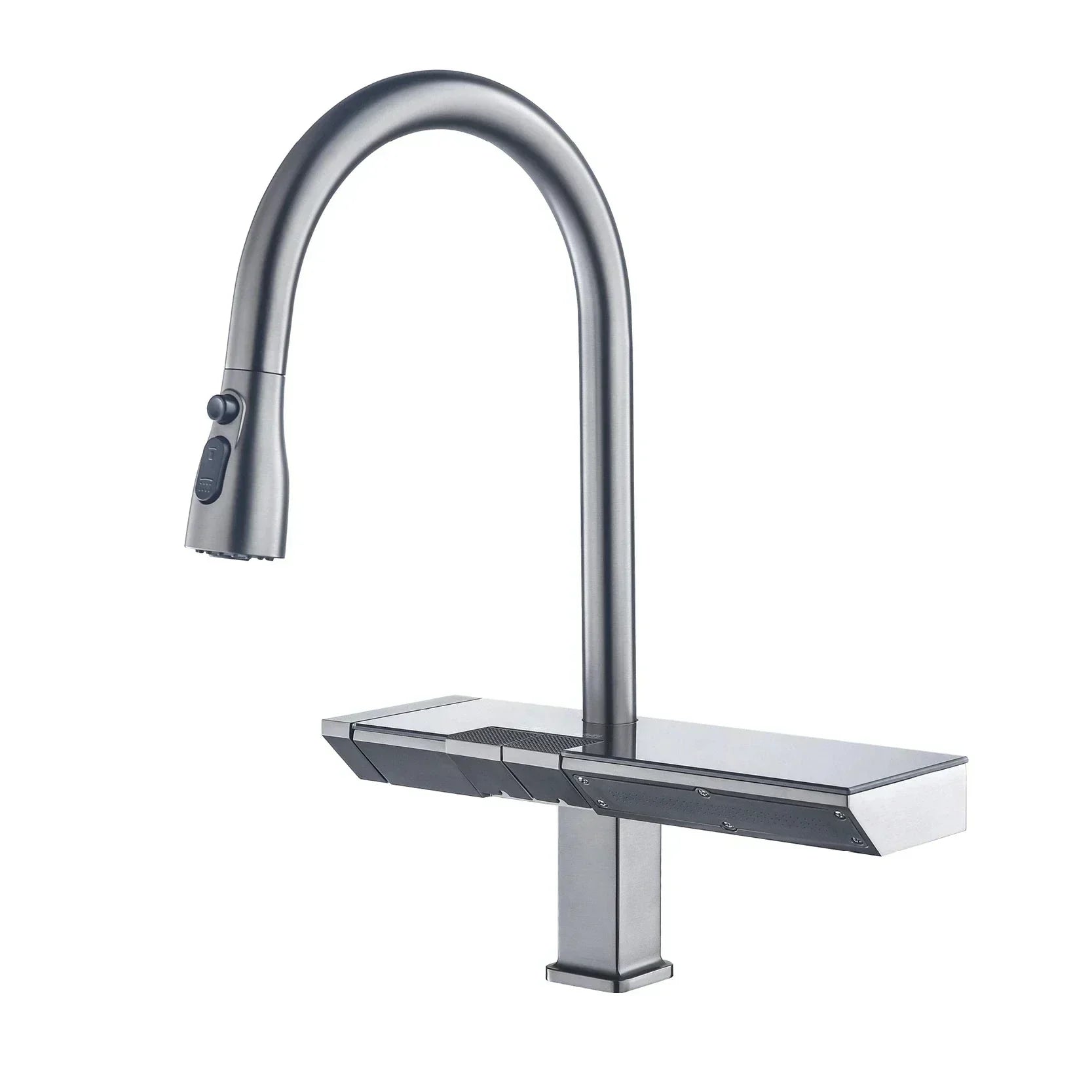 Ravelle Digital Kitchen Faucet in Black and Rose Gold